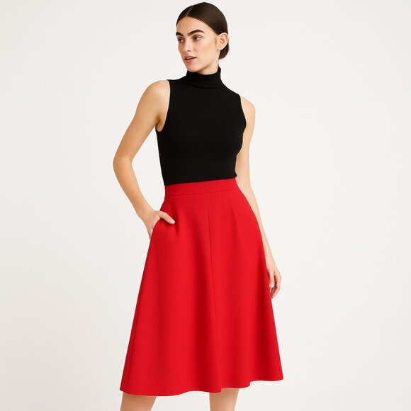 VISIONS | Vintage Black Pencil Skirt with Button Closure – Women’s 6 - Picture 2 of 9